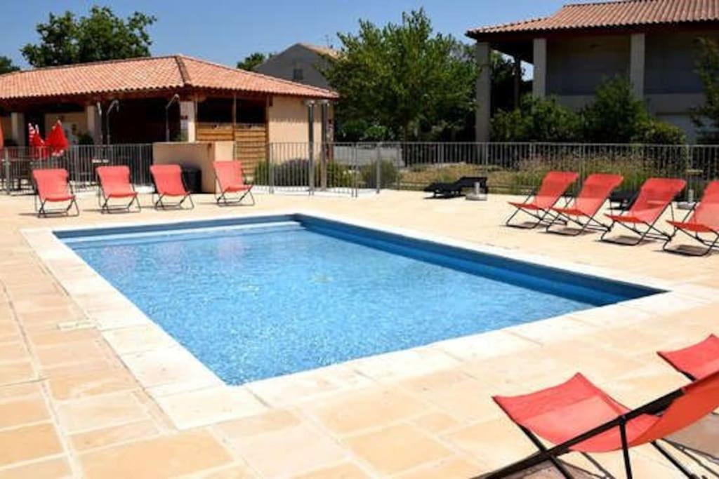 Le Soleil D Eugenie Appartement Dans Residence Avec Piscine Commune Pres De Carcassonne Olonzac ภายนอก รูปภาพ